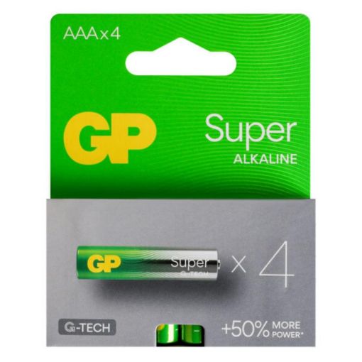 Εικόνα της Αλκαλικές Μπαταρίες AAA GP Batteries Super 1.5V 4τμχ 20333