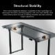 Εικόνα της Gaming Desk Cougar E-Grav 180 x 80 x 73-118cm Black 3MGRV5WB.0001