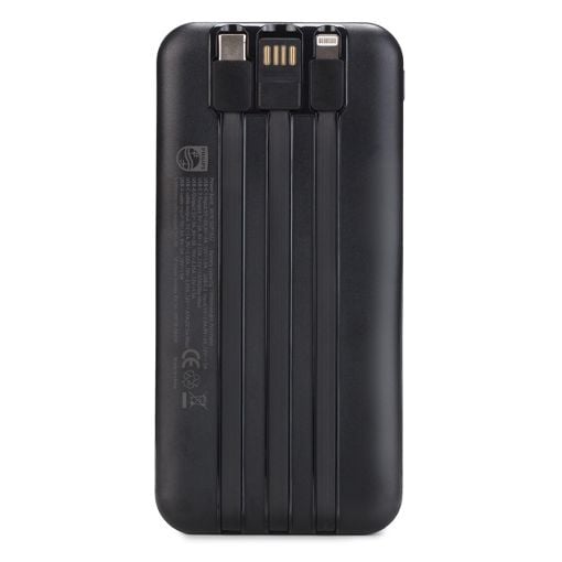 Εικόνα της Power Bank Philips 2x USB-C/USB-A & Eνσωματωμένα Kαλώδια 10000mAh 22.5W Black DLP1922CB/GRS