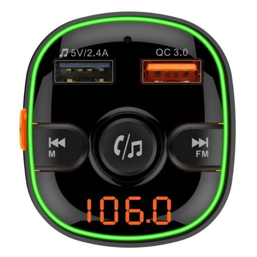 Εικόνα της FM Transmitter & Φορτιστής Αυτοκινήτου Akai FMT-54T Bluetooth Black