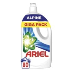 Εικόνα της Υγρό Απορρυπαντικό Ρούχων Ariel Alpine 80 Μέζουρες