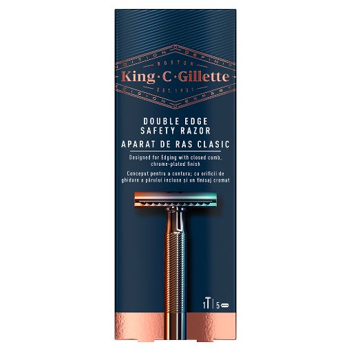 Εικόνα της Ξυραφάκι Ασφαλείας King C. Gillette με 5 Ξυράφια Διπλής Ακμής