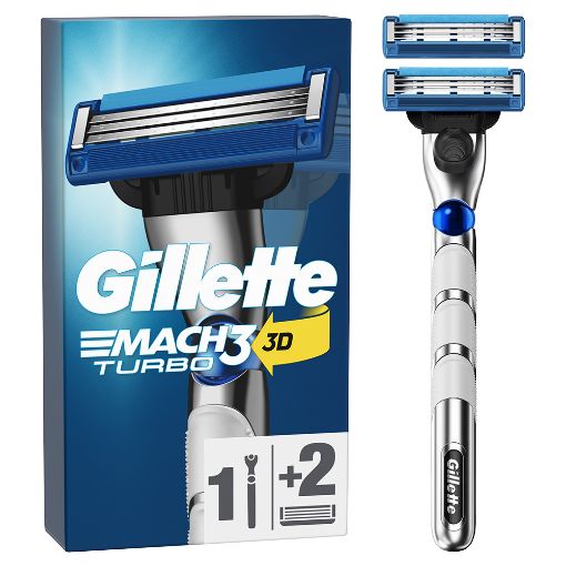 Εικόνα της Ξυραφάκι Gillette Mach3 Turbo 3D με 2 Ανταλλακτικές Κεφαλές