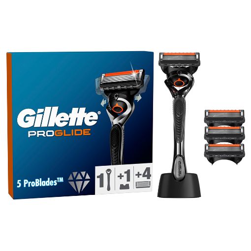Εικόνα της Ξυραφάκι Gillette ProGlide με 4 Ανταλλακτικές Κεφαλές & Βάση στήριξης