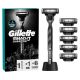 Εικόνα της Ξυραφάκι Gillette Mach3 Charcoal με 6 Ανταλλακτικές Κεφαλές & Βάση Στήριξης