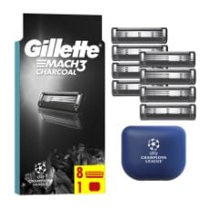 Εικόνα της Ανταλλακτικές Κεφαλές Gillette Mach3 Charcoal με 3 Λεπίδες 8τμχ