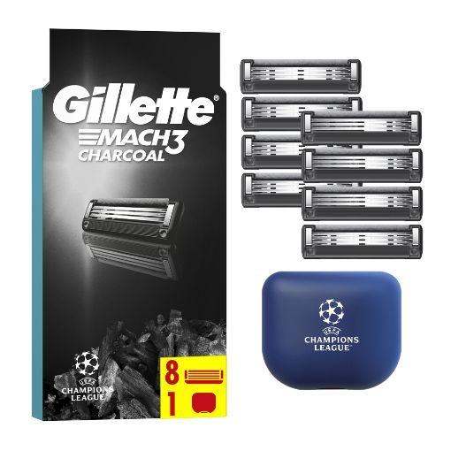 Εικόνα της Ανταλλακτικές Κεφαλές Gillette Mach3 Charcoal με 3 Λεπίδες 8τμχ