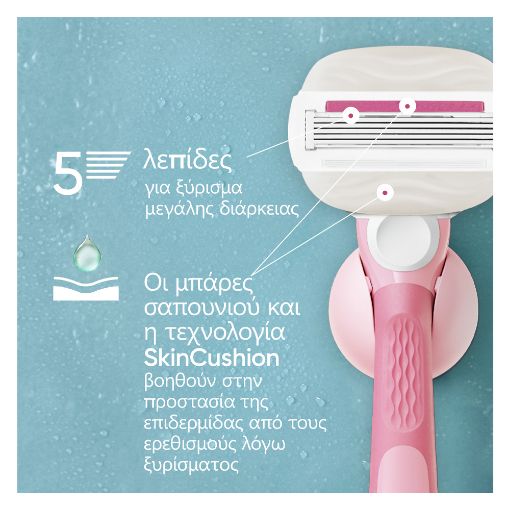 Εικόνα της Ξυραφάκι Gillette Venus ComfortGlide Miami με 1 Ανταλλακτική Κεφαλή & Βάση Ντους