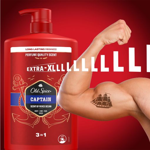 Εικόνα της Αφρόλουτρο & Σαμπουάν Old Spice Captain 3in1 1000ml