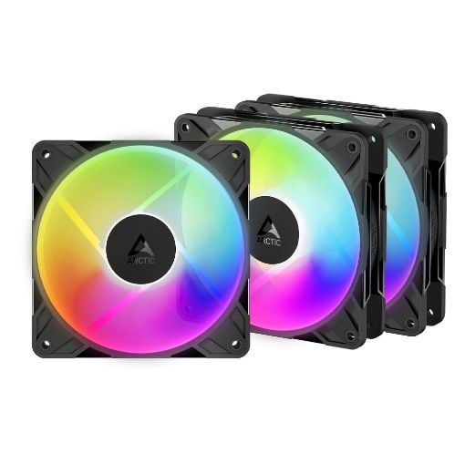 Εικόνα της Case Fan Arctic P12 Pro A-RGB PWM 120mm Reverse Black (3-Pack) ACFAN00333A