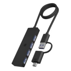 Εικόνα της RaidSonic Icy Box USB Hub USB-A to 4-Port USB-A/USB-C Black IB-HUB1424-C3
