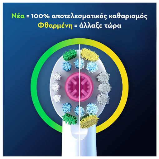 Εικόνα της Ανταλλακτικές Κεφαλές Ηλεκτρικής Οδοντόβουρτσας Oral-B Pro 3D White 2τμχ