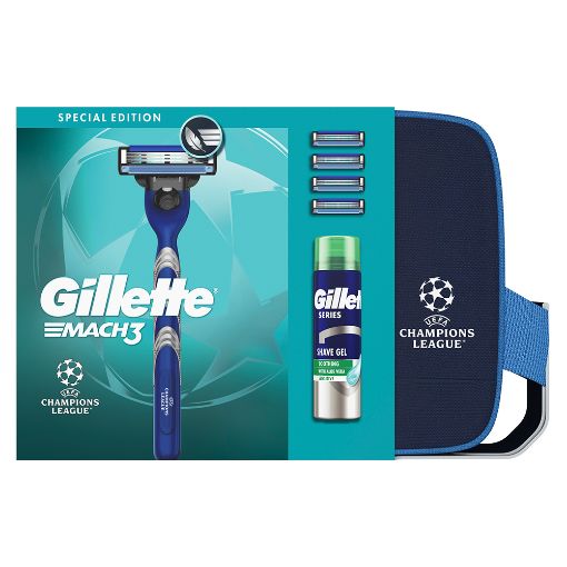 Εικόνα της Σετ Ξυρίσματος Gillette Mach3 Champions League Edition 6τμχ + Νεσεσέρ