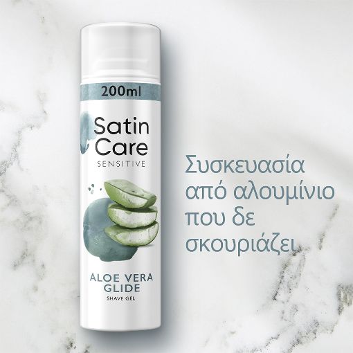 Εικόνα της Gel Ξυρίσματος Satin Care για Ευαίσθητες Επιδερμίδες με Αλόη 200ml