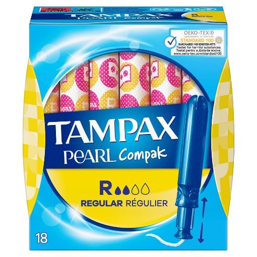 Εικόνα της Ταμπόν Tampax Compak Pearl Regular με Απλικατέρ 72τμχ
