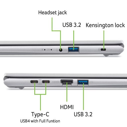 Εικόνα της Laptop Acer Aspire Go 15 AG15-72P-73MP 15.6" Intel Core 7 150U 16GB 512GB SSD Win11 Home Pure Silver NX.JRRET.00V