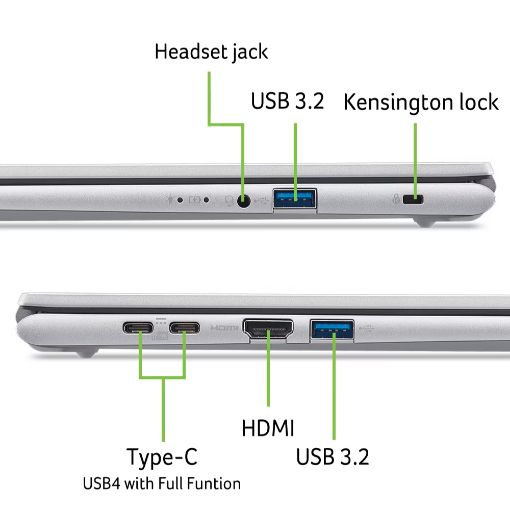 Εικόνα της Laptop Acer Aspire Go 15 AG15-72P-77JA 15.6" Intel Core 7 150U 16GB 1TB SSD Win11 Home Pure Silver NX.JRRET.00W