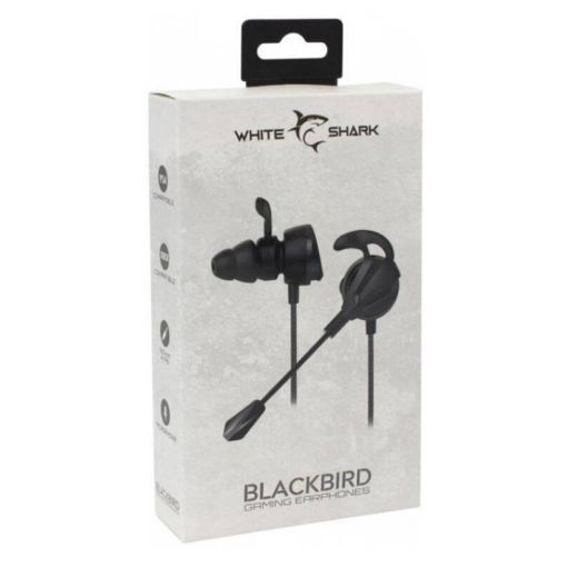 Εικόνα της Gaming Earphones White Shark Blackbird με Μικρόφωνο Black GE-537
