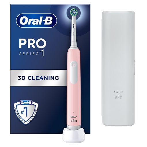 Εικόνα της Ηλεκτρική Οδοντόβουρτσα Oral-B Pro Series 1 με Θήκη Ταξιδίου Pink