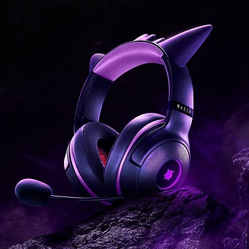 Εικόνα της Headset Razer Kraken Kitty v2 Gengar Pokemon Edition RZ04-04730300-R3M1