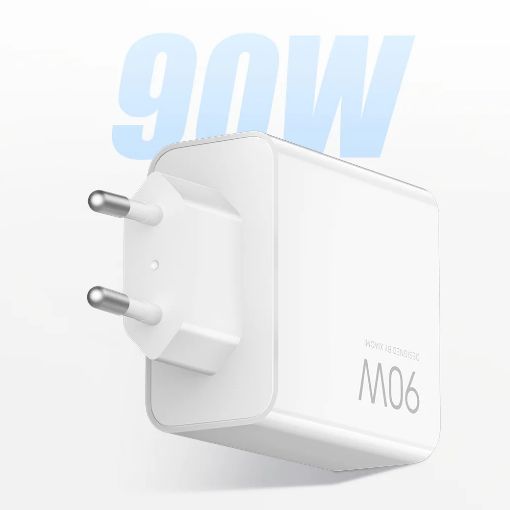 Εικόνα της Φορτιστής Xiaomi HyperCharge GaN 2x USB-C & USB-A 90W White BHR087MEU