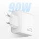 Εικόνα της Φορτιστής Xiaomi HyperCharge GaN 2x USB-C & USB-A 90W White BHR087MEU