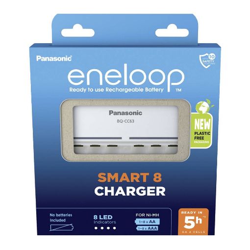 Εικόνα της Φορτιστής Μπαταριών Panasonic Eneloop Smart 8 BQ-CC63 Ni-MH AA/AAA 19644