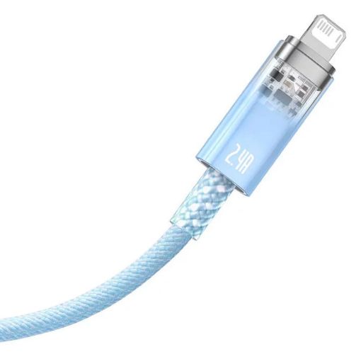 Εικόνα της Καλώδιο Baseus Explorer Fast Charging USB-A to Lightning 1m 2.4A Light Blue CATS010003