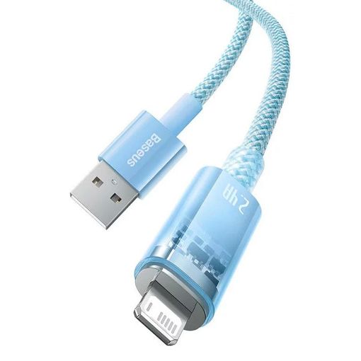 Εικόνα της Καλώδιο Baseus Explorer Fast Charging USB-A to Lightning 1m 2.4A Light Blue CATS010003