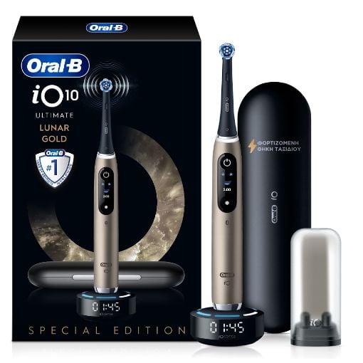 Εικόνα της Ηλεκτρική Οδοντόβουρτσα Oral-B iO 10 με Θήκη Ταξιδιού Lunar Gold