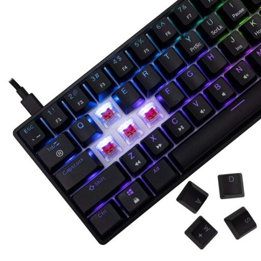 Εικόνα της Πληκτρολόγιο White Shark Shinobi 2 60% RGB Hot-Swappable Red Switches (US) Black GK-004111