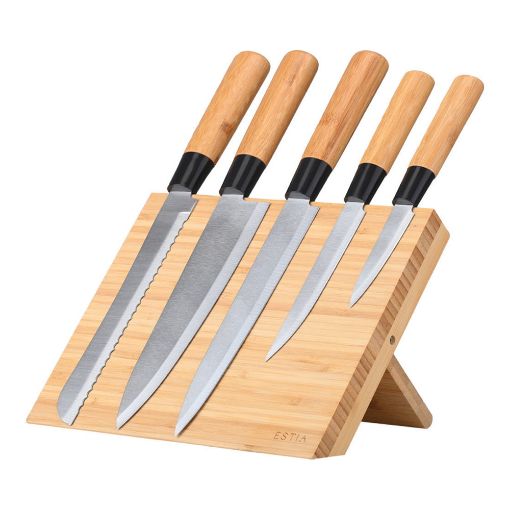 Εικόνα της Βάση Μαχαιριών Estia Bamboo Essentials Αναδιπλούμενη με Μαγνήτη 01-30735