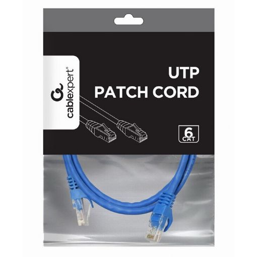 Εικόνα της Καλώδιο Δικτύου Cablexpert U/UTP Cat.6 0.5m Blue PP6U-0.5M/B