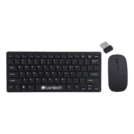 Εικόνα της Πληκτρολόγιο-Ποντίκι Lamtech Mini Wireless Black (GR) LAM020854