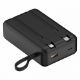Εικόνα της Power Bank Crystal Audio Audio USB-A/USB-C 20000mAh με Ενσωματωμένο Καλώδιο USB-C 65W Black PBK9