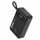 Εικόνα της Power Bank Crystal Audio Audio USB-A/USB-C 20000mAh με Ενσωματωμένο Καλώδιο USB-C 65W Black PBK9