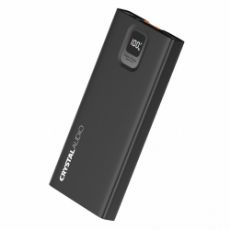 Εικόνα της Power Bank Crystal Audio USB-A/USB-C 10000mAh με Ενσωματωμένο Καλώδιο USB-C 20W Black PBK8