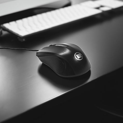 Εικόνα της Ποντίκι Lamtech Wired Black LAM021202