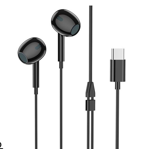 Εικόνα της Handsfree Lamtech USB-C Black LAM020946