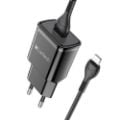Εικόνα της Φορτιστής Lamtech USB-A QC3.0 18W με Καλώδιο Lightning 1m Black LAM020151