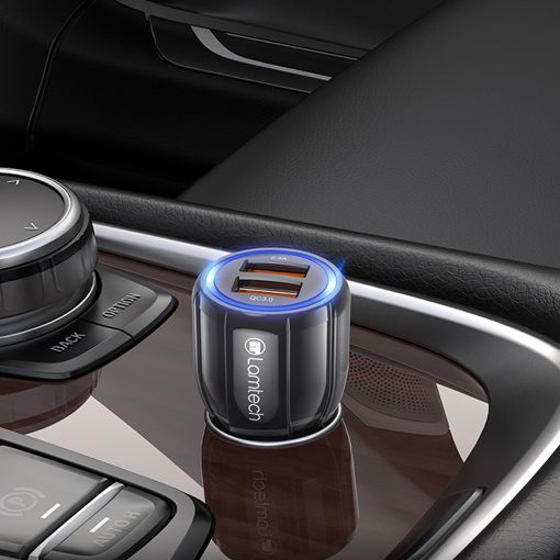 Εικόνα της Φορτιστής Αυτοκινήτου Lamtech Dual USB-A LAM021011