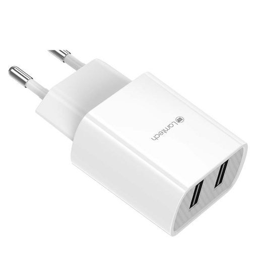 Εικόνα της Φορτιστής Lamtech Travel 2x USB-A 2.1A White LAM020694