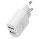 Εικόνα της Φορτιστής Lamtech Travel 2x USB-A 2.1A White LAM020694