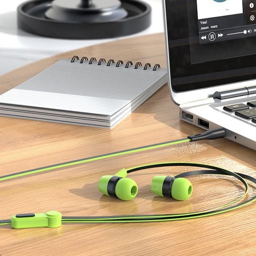 Εικόνα της Handsfree Lamtech 3.5mm Green LAM021387