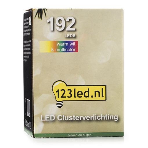 Εικόνα της Χριστουγεννιάτικα Λαμπάκια 123LED Multicolor & Warm White 192 LEDs 4.5m