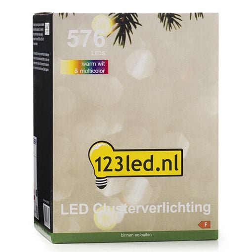 Εικόνα της Χριστουγεννιάτικα Λαμπάκια 123LED Multicolor & Warm White 576 LEDs 7m