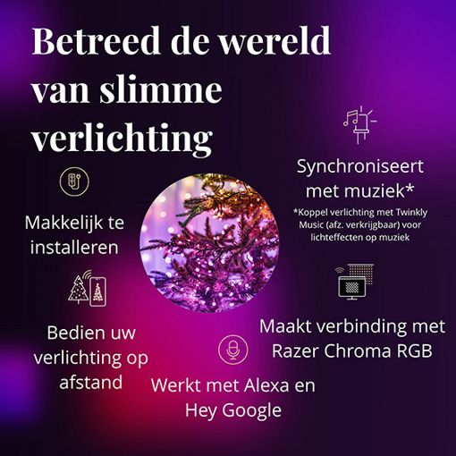 Εικόνα της Χριστουγεννιάτικα Λαμπάκια Smart Twinkly Strings RGBW 250 LEDs IP44 20m TWS250SPP-BEU