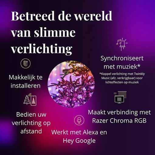 Εικόνα της Χριστουγεννιάτικα Λαμπάκια Smart Twinkly Strings RGB 400 LEDs IP44 32m TWS400STP-BEU