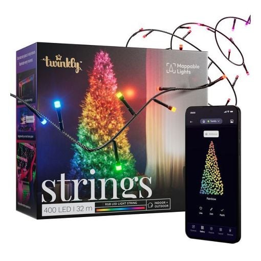 Εικόνα της Χριστουγεννιάτικα Λαμπάκια Smart Twinkly Strings RGB 400 LEDs IP44 32m TWS400STP-BEU