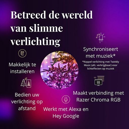 Εικόνα της Χριστουγεννιάτικα Λαμπάκια Smart Twinkly Strings RGBW 400 LEDs IP44 32m TWS400SPP-BEU